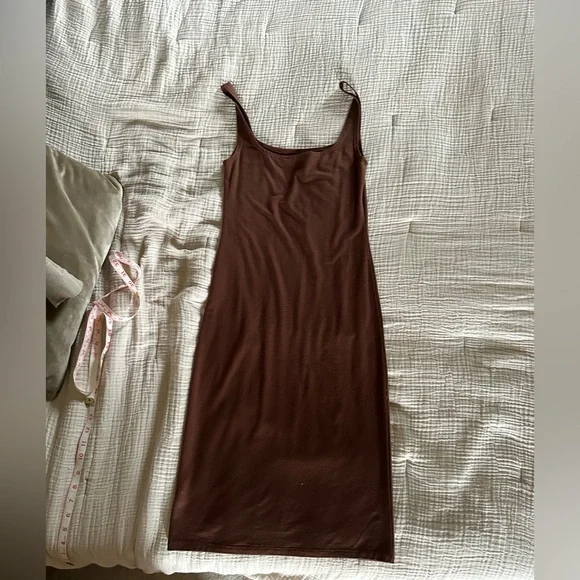 Reformation Brown Square Neck Bodycon Dress XS - Picture 8 of 10